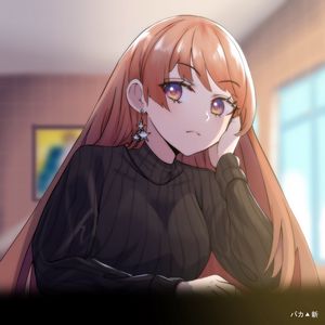 Preview wallpaper girl, glance, boredom, anime, art