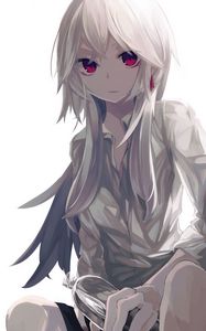 Preview wallpaper girl, glance, bottle, anime