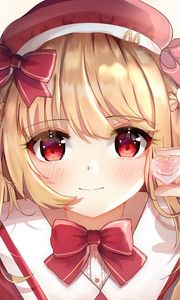 Preview wallpaper girl, glance, bow, anime, art