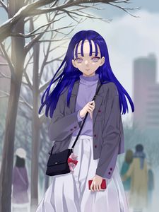 Preview wallpaper girl, glance, bright, anime