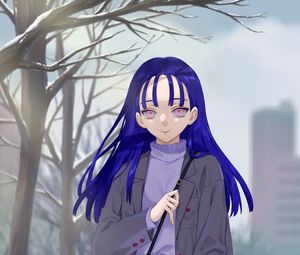 Preview wallpaper girl, glance, bright, anime