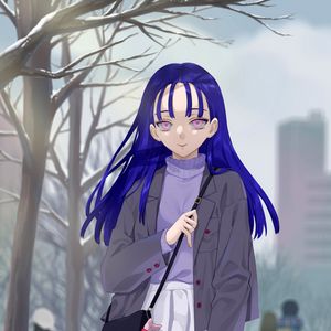 Preview wallpaper girl, glance, bright, anime
