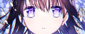 Preview wallpaper girl, glance, bubbles, anime, art