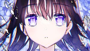 Preview wallpaper girl, glance, bubbles, anime, art
