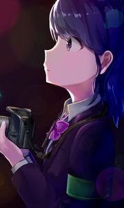 Preview wallpaper girl, glance, camera, anime