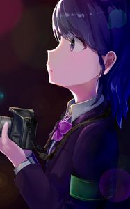 Preview wallpaper girl, glance, camera, anime