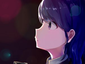 Preview wallpaper girl, glance, camera, anime