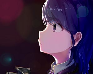 Preview wallpaper girl, glance, camera, anime
