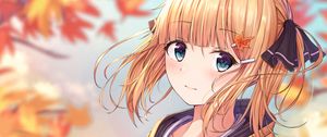 Preview wallpaper girl, glance, camera, anime, art