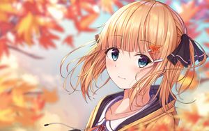 Preview wallpaper girl, glance, camera, anime, art