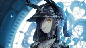 Preview wallpaper girl, glance, cloak, anime, art