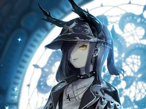 Preview wallpaper girl, glance, cloak, anime, art