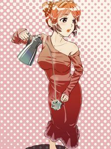 Preview wallpaper girl, glance, coffee pot, anime