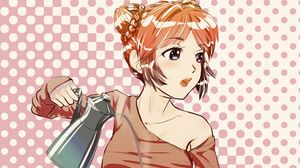 Preview wallpaper girl, glance, coffee pot, anime