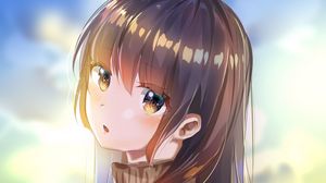 Preview wallpaper girl, glance, cute, anime, art