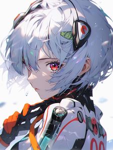 Preview wallpaper girl, glance, cyborg, anime