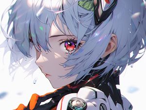 Preview wallpaper girl, glance, cyborg, anime