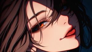 Preview wallpaper girl, glance, dark, art, anime