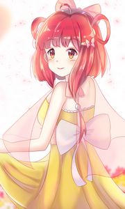 Preview wallpaper girl, glance, dress, bow, anime