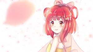 Preview wallpaper girl, glance, dress, bow, anime