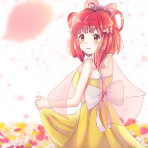 Preview wallpaper girl, glance, dress, bow, anime