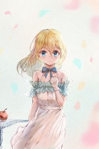 Preview wallpaper girl, glance, dress, anime, art, light