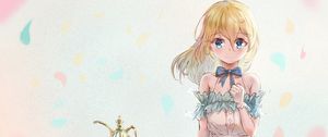 Preview wallpaper girl, glance, dress, anime, art, light