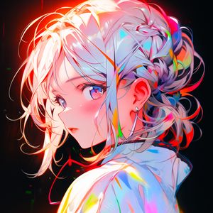 Preview wallpaper girl, glance, earring, anime, art, bright