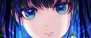 Preview wallpaper girl, glance, earrings, glow, anime