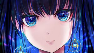 Preview wallpaper girl, glance, earrings, glow, anime