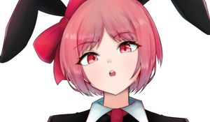 Preview wallpaper girl, glance, ears, hare, anime, art