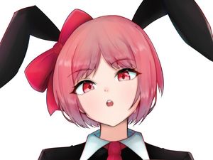 Preview wallpaper girl, glance, ears, hare, anime, art
