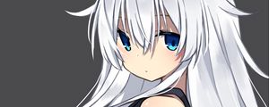 Preview wallpaper girl, glance, ears, anime, art, white