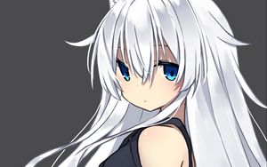 Preview wallpaper girl, glance, ears, anime, art, white