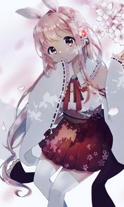 Preview wallpaper girl, glance, ears, sakura, anime