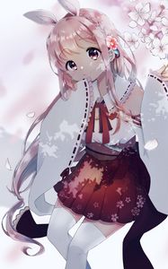 Preview wallpaper girl, glance, ears, sakura, anime