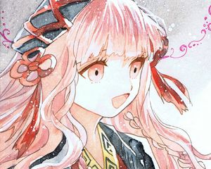 Preview wallpaper girl, glance, emotion, watercolor, snow, anime