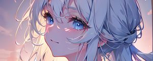 Preview wallpaper girl, glance, eyes, art, anime