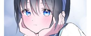 Preview wallpaper girl, glance, eyes, anime, art
