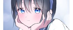 Preview wallpaper girl, glance, eyes, anime, art