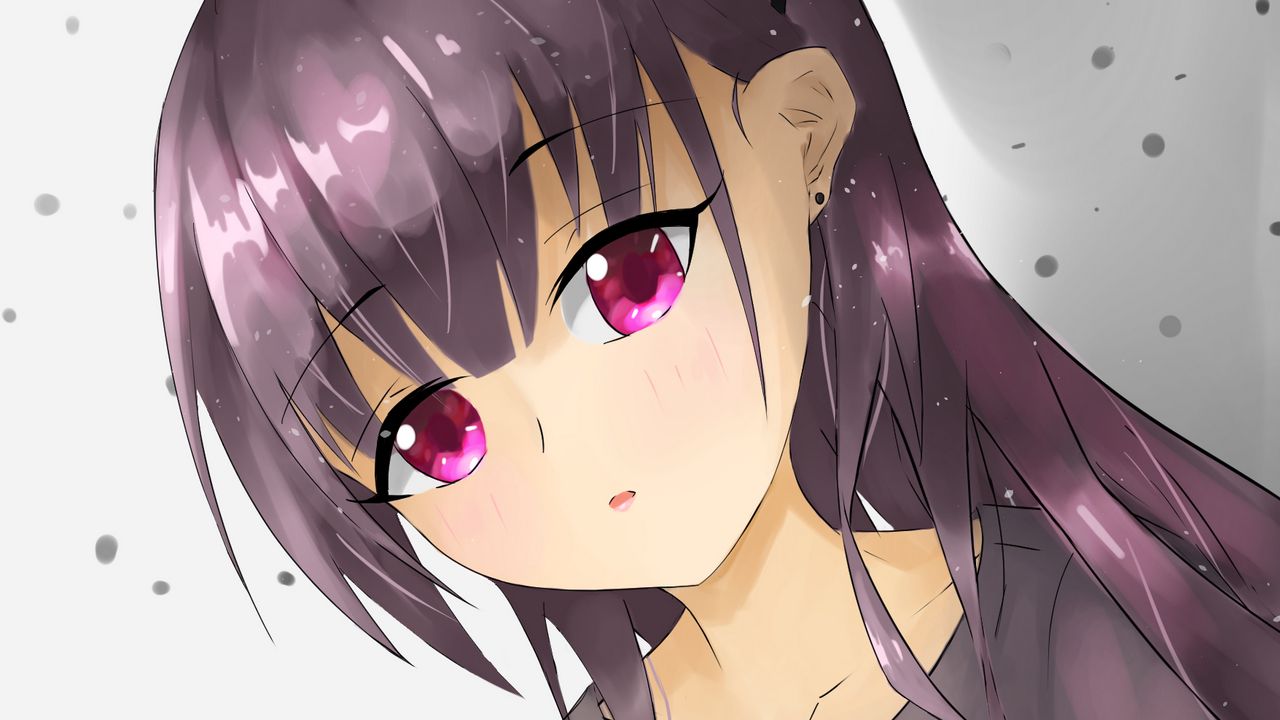 Wallpaper girl, glance, eyes, anime