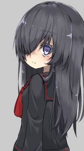Preview wallpaper girl, glance, eyes, uniform, anime