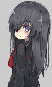 Preview wallpaper girl, glance, eyes, uniform, anime