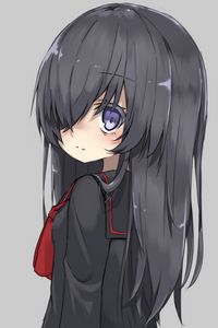 Preview wallpaper girl, glance, eyes, uniform, anime