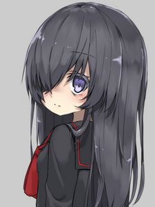 Preview wallpaper girl, glance, eyes, uniform, anime