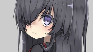 Preview wallpaper girl, glance, eyes, uniform, anime