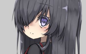 Preview wallpaper girl, glance, eyes, uniform, anime