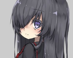 Preview wallpaper girl, glance, eyes, uniform, anime