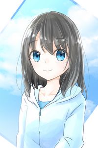 Preview wallpaper girl, glance, face, cute, anime, art