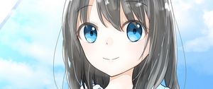 Preview wallpaper girl, glance, face, cute, anime, art